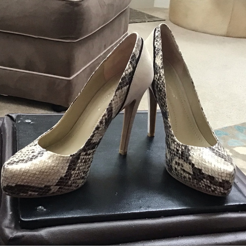 Bcbgenerations Bg-Paeyton Platform Snakeskin Text… - image 1